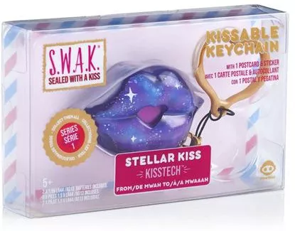 SWAK Galaxy Kiss Keychain with Glitter and Sound - Model 4112