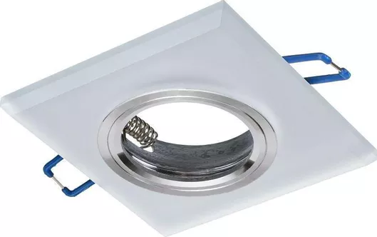 Χωνευτό Σποτ Eko Light Τετράγωνο Γυάλινο με Ντουί GU10 Λευκό 1τμχ