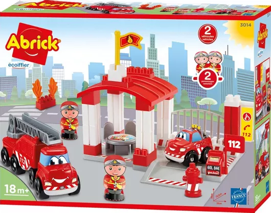Τουβλάκι Ecoiffier Abrick Πυροσβεστικός Σταθμός για 1.5+ Ετών 56τμχ
