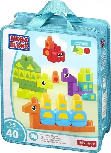 Τουβλάκι Mega Bloks Match My Shapes για 1 - 5 Ετών 40τμχ.