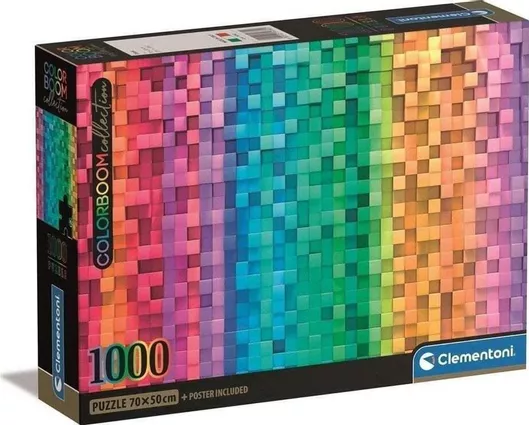 Clementoni Cle Puzzle 1000 Compact Colorboom Pixel 39782