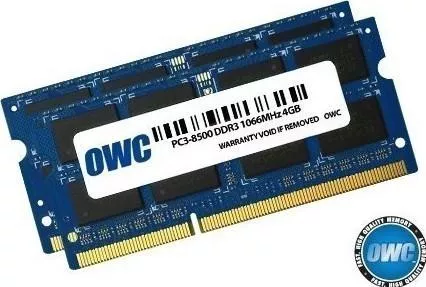 Μνήμη RAM OWC 8GB DDR3 με 2 Modules (2x4GB) & Ταχύτητα 1066 για Laptop
