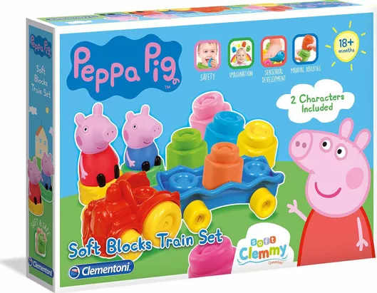 Τουβλάκι Baby Clementoni Clemmy Playset Peppa Pig για 1.5+ Ετών 14τμχ