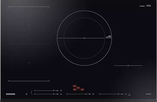 Samsung Επαγωγική Εστία με Πλαίσιο Αυτόνομη με Απορροφητήρα & Λειτουργία Κλειδώματος 80x52εκ.