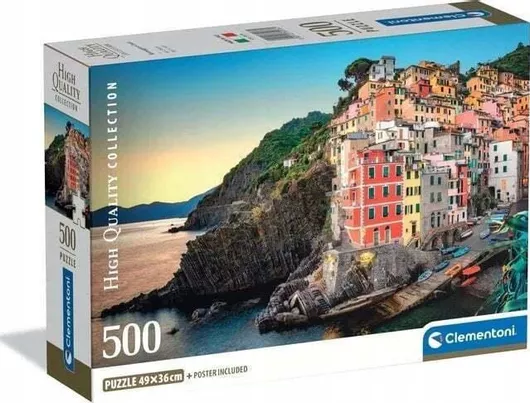 Compact Riomaggiore Coast Puzzle 2D 500pcs