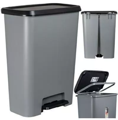 Κάδος Απορριμμάτων Curver Πλαστικός με Πεντάλ Γκρι 50lt