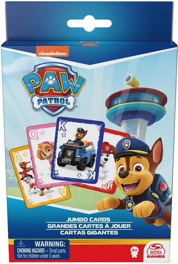 Επιτραπέζιο Παιχνίδι Paw Patrol: Jumbo Cards 4+ Ετών (EN) Spin Master