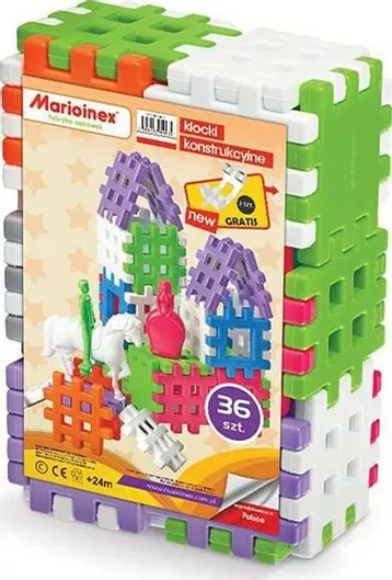 Τουβλάκι Marioinex Construction Blocks Waffles για 2+ Ετών 36τμχ