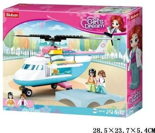Τουβλάκι Sluban Girl Helicopter για 6 - 12 Ετών 163τμχ