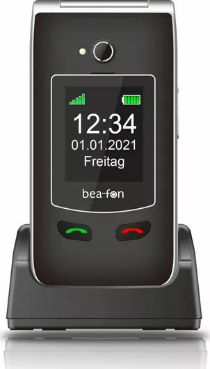 Κινητό Απλής Χρήσης Bea-fon SL645 Plus Single SIM με Κουμπιά Μαύρο