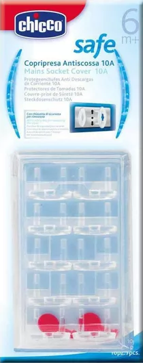 Chicco Προστατευτικά Καλύμματα για Πρίζες από Πλαστικό Λευκό 10τμχ