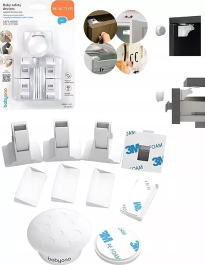 Babyono Προστατευτικά για Ντουλάπια & Συρτάρια από Πλαστικό 18.5cm 4τμχ