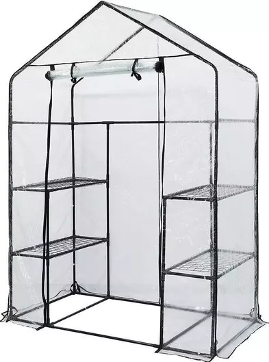 Θερμοκήπιο Neo Tools 15-902 Τύπου Σπίτι με Ράφια 1.43x0.73x1.95m