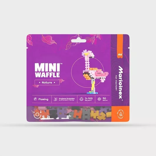 Τουβλάκι Marioinex Mini Waffle - Flamingo για 3+ Ετών 50τμχ