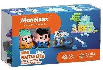 Τουβλάκι Marioinex Waffle Mini - Police Car and Jewelry Store για 3+ Ετών 80τμχ