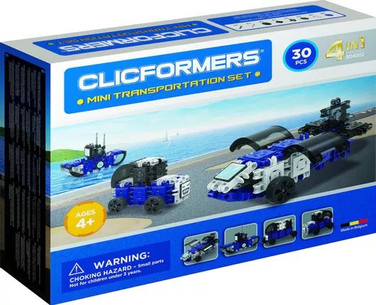 Τουβλάκια Clicformers Mini Transportation Set για 4+ Ετών 30τμχ