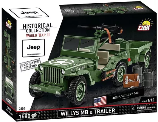Τουβλάκι Cobi Willys MB Trailer Executive Edition για 7+ Ετών 1580τμχ