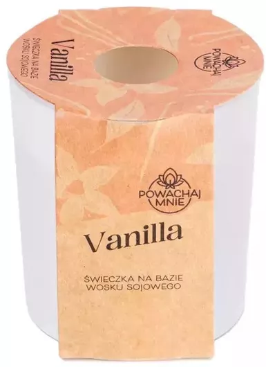 Φυσικό Κερί "smell Me" Άρωμα Βανίλιας 130ml Λευκό