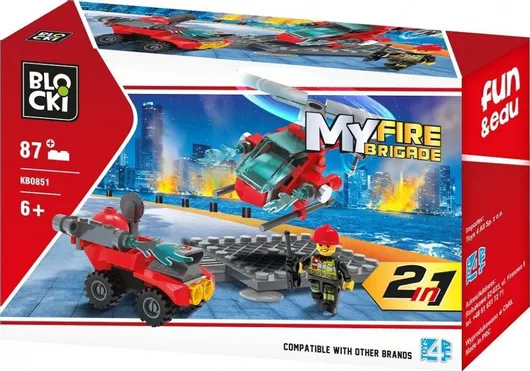 Τουβλάκι Blocki My Fire Brigade 2 in 1 87τμχ