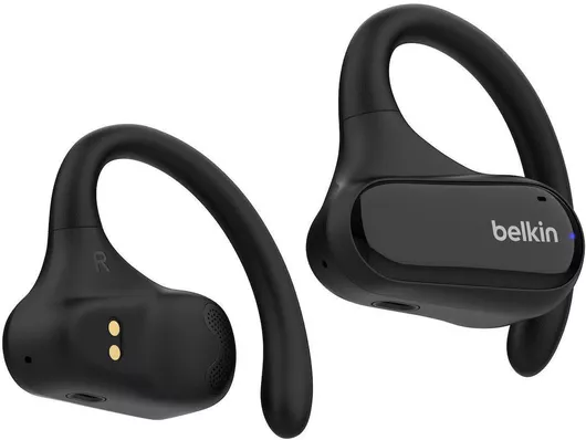 Belkin SoundForm ClearFit Open Ear Bluetooth Handsfree Ακουστικά με Αντοχή στον Ιδρώτα & Θήκη Φόρτισης Μαύρο