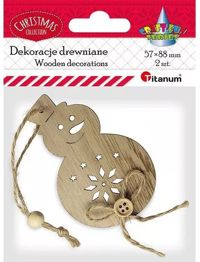 Γούρια Titanum Snowman Κρεμαστό 5.7x8.8cm 2τμχ