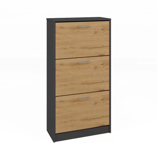 Shoe Cabinet Paula Paula in Anthracite Artisan Finish