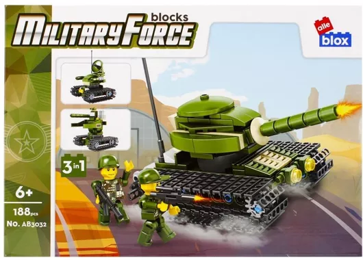 Τουβλάκι Alleblox Military Force 3in1 για 6+ Ετών 188τμχ