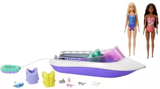 Barbie Mermaid Power Dolls & Boat Playset Σετ Κούκλας Dreamtopia για 3+ Ετών 12.3cm - Mattel