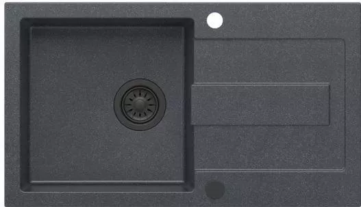 Νεροχύτης GraniteQ Ένθετος από Συνθετικό Γρανίτη Μ78xΠ45cm Γκρι