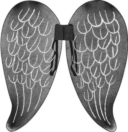 Αποκριάτικα Φτερά Πλάτης Μαύρο 1τμχ