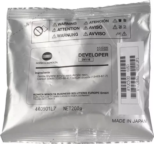 Developer Unit Εκτυπωτή Laser Konica Minolta DV-116 Γνήσιο Μαύρο 55000 Σελίδων (A1UC550)