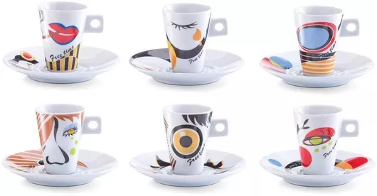 Σετ Φλιτζάνια Zeller Espresso από Πορσελάνη 12τμχ 4003368265056 Πολύχρωμα