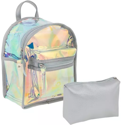 Παιδική Τσάντα Πλάτης Starpak Glossy Ασημί