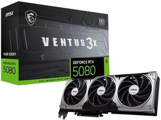 Κάρτα Γραφικών MSI GeForce RTX 5080 16GB GDDR7 Ventus 3X OC