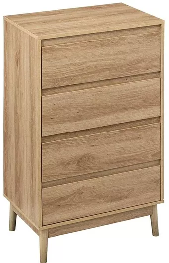 Συρταριέρα Κρεβατοκάμαρας Ξύλινη Abana Φυσικό Ξυλ 60x40x107.3cm