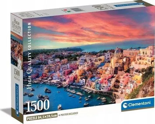 Cle Puzzle 1500 Compact Picturesque Procida Island 31721