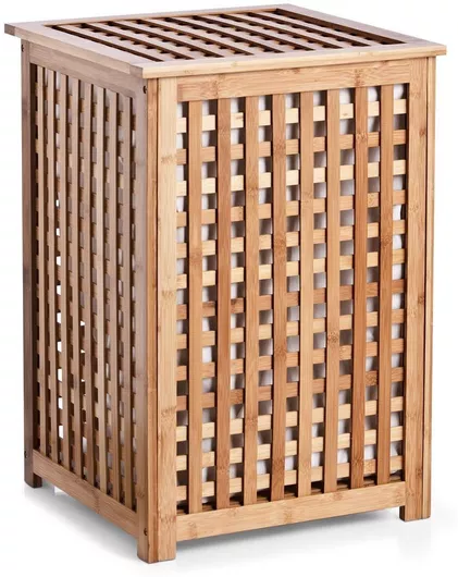 Καλάθι Απλύτων Zeller Bamboo 40x40x58cm Καφέ