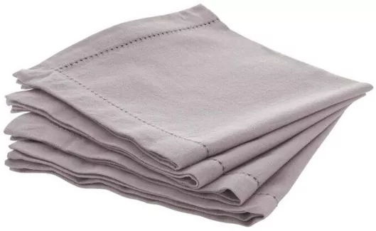 Πετσέτα Φαγητού Σετ 4τμχ Atmosphera Chambray 40x40cm Γκρι