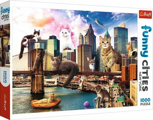 Puzzle Kittens in New York 2D 1000 Κομμάτια