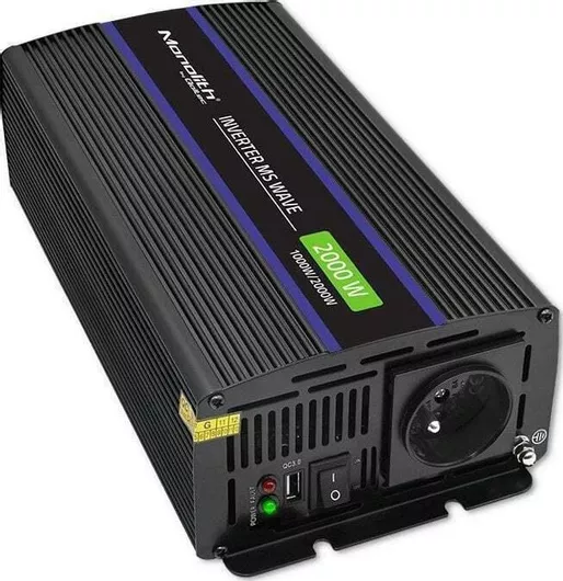 Inverter Αυτοκινήτου Qoltec 2000W για Μετατροπή 12V DC σε 230V AC