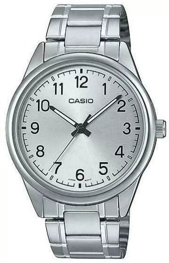 Ανδρικό Ρολόι Casio Μπαταρίας με Ασημί Μεταλλικό Μπρασελέ