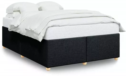 Vidaxl Σκελετός Κρεβατιού Χωρίς Στρώμα 140x200cm Υφασμάτινο 1 Τεμ Διπλό Μαύρο