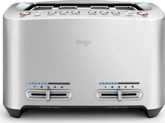 Φρυγανιέρα Sage The Smart Toast 4 Θέσεων 1900W Γκρι