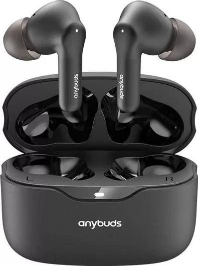 Bluetooth Handsfree Ακουστικό Tozo Anybuds Pro με Θήκη Φόρτισης Μαύρο