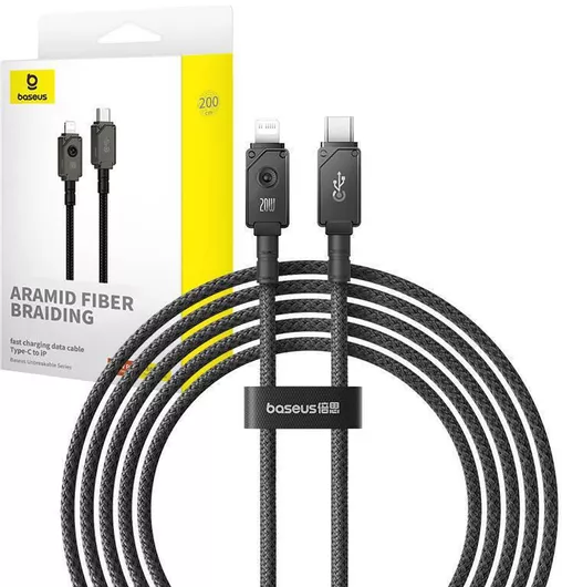 Baseus Aramid Braided USB-C to Lightning Cable 20W Μαύρο 2m P10355803111-01