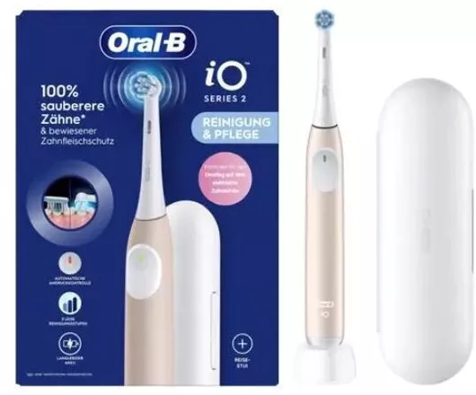 Oral-B iO Series 2 Ηλεκτρική Οδοντόβουρτσα με Αισθητήρα Πίεσης και Θήκη Ταξιδίου Calm Pink