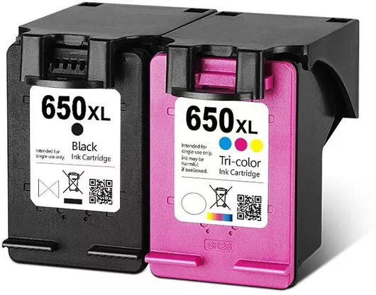 Premium Πακέτο Συμβατών Μελανιών Εκτυπωτή InkJet HP 650XL 600 Σελίδων 20ml Μαύρο