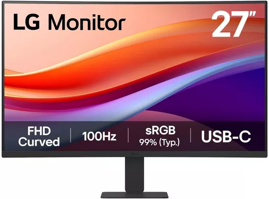 LG 27U421A-B VA HDR Curved Monitor 27" FHD 1920x1080 με Χρόνο Απόκρισης 5ms GTG