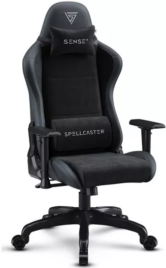 Καρέκλα Gaming SENSE7 Spellcaster FUKU Υφασμάτινη με Ρυθμιζόμενα Μπράτσα Μαύρο