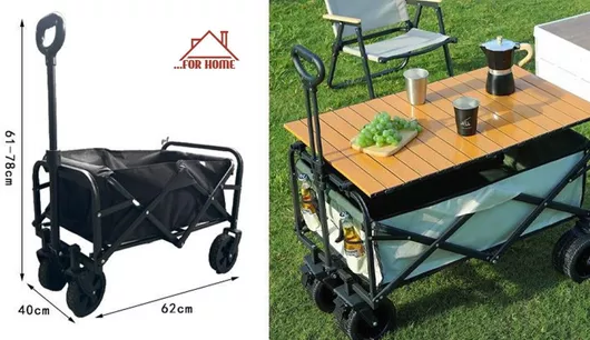 Καρότσι Μεταφοράς ForHome Πτυσσόμενο σε Μαύρο
